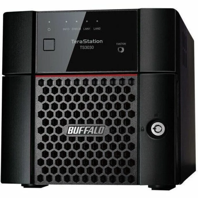 NAS de bureau BUFFALO TeraStation 3230DN à 2 baies, disque dur 8 To (2 x 4 To) inclus, iSCSI 2.5 GBE, conforme TAA TS3230DN0802
