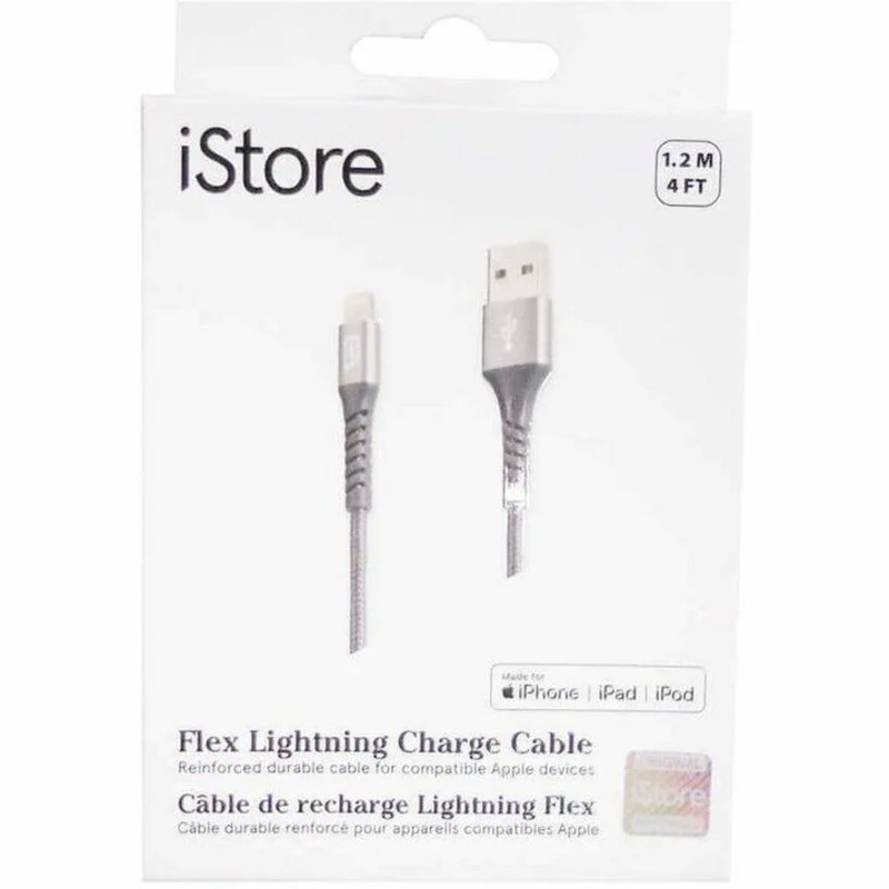 Câble renforcé iStore Flex Lightning Charge 4 pi (1.2 m) ACC1013CAI