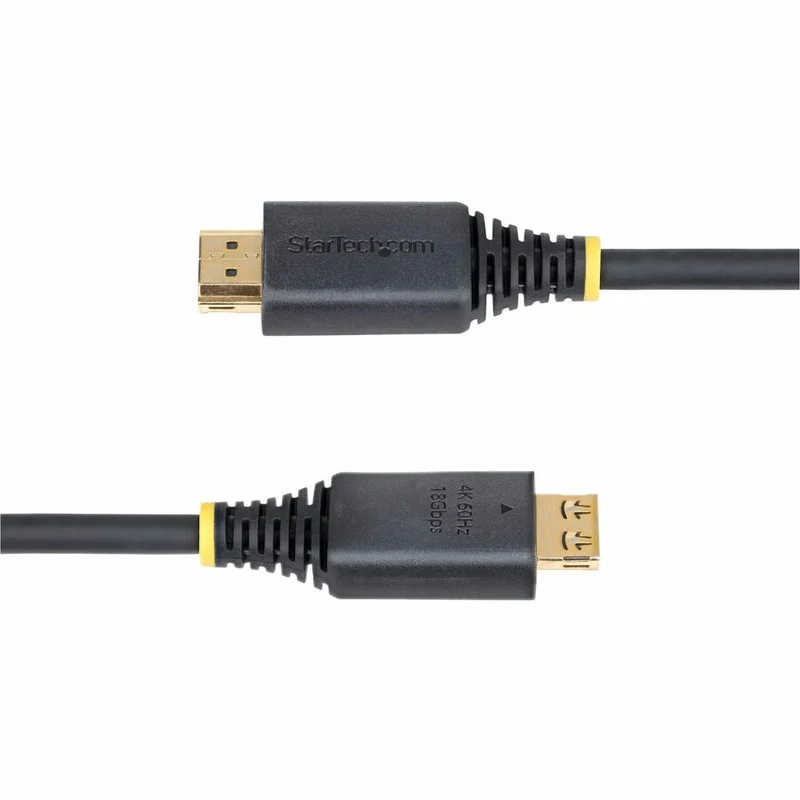 Câble HDMI haute vitesse StarTech.com de 6 m (1.8 pi) avec connecteurs Gripping, 4K 60 Hz/1440p 144 Hz, 18 Gbit/s, câble HDMI 2.0 UHD, gaine TPE HDMI2-CABLE-GRIP-6F