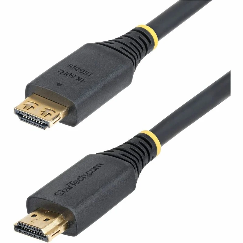 Câble HDMI haute vitesse StarTech.com de 15 m (4.5 pi) avec connecteurs Gripping, 4K 60 Hz/1440p 144 Hz, 18 Gbit/s, câble HDMI 2.0 UHD, gaine TPE HDMI2-CABLE-GRIP-15F