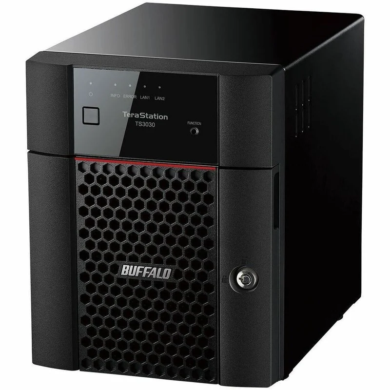 NAS de bureau BUFFALO TeraStation 3430DN à 4 baies, disque dur 8 To (4 x 2 To) inclus, iSCSI 2.5 GBE, conforme TAA TS3430DN0804