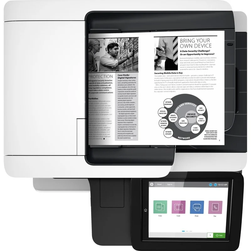 Imprimante multifonction laser HP LaserJet M528 M528dn - Copieur/Scanner monochrome - Impression monochrome 43 ppm - Impression 1200 1200 x 150000 650 - Impression recto verso automatique - 600 1 pages par mois - 64 feuilles d'entrée - Scanner couleur - XNUMX numérisation optique - Gigabit Ethernet XNUMXPVXNUMXA#BGJ