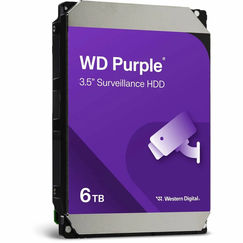 Disque dur Western Digital Purple WD63PURZ 6 To - 3.5" interne - SATA (SATA/600) - Méthode d'enregistrement magnétique conventionnel (CMR) WD63PURZ