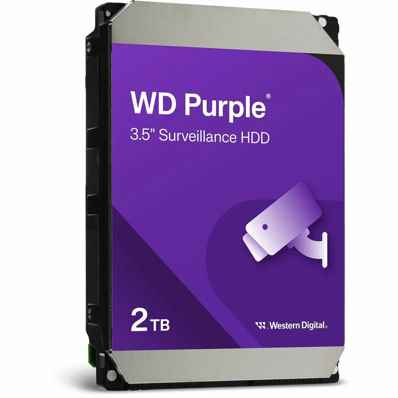 Disque dur Western Digital Purple WD22PURZ 2 To - 3.5" interne - SATA (SATA/600) - Méthode d'enregistrement magnétique conventionnel (CMR) WD22PURZ