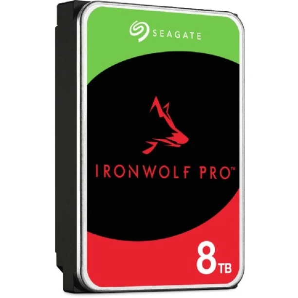 Seagate IronWolf Pro ST8000NT001 Disque dur 8 To - 3.5" interne - SATA (SATA/600) - Méthode d'enregistrement magnétique conventionnel (CMR) ST8000NT001