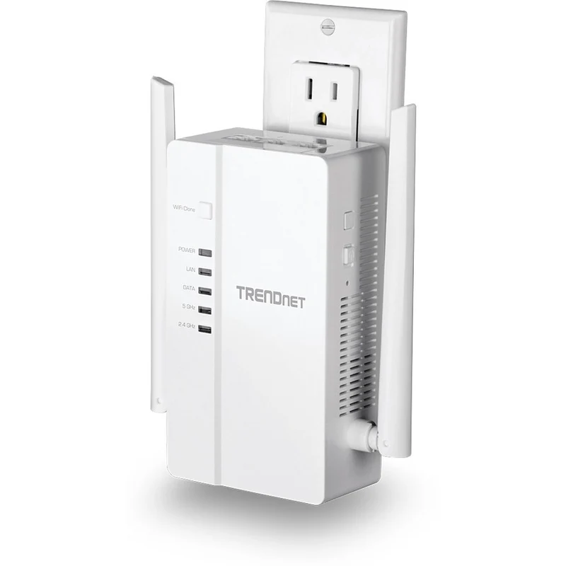 TRENDnet Wi-Fi Everywhere Kit de point d'accès sans fil CPL 1200 AV2 double bande AC1200, comprend 1 x TPL-430AP et 1 x TPL-423E, 3 x ports Gigabit, installation facile, blanc, TPL-430APK TPL-430APK