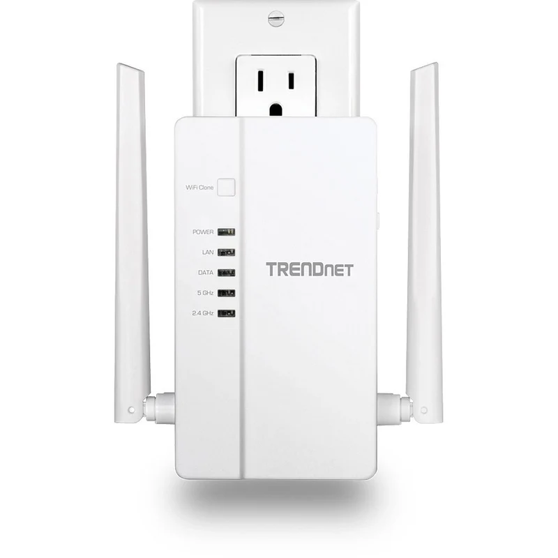 TRENDnet Wi-Fi Everywhere Kit de point d'accès sans fil CPL 1200 AV2 double bande AC1200, comprend 1 x TPL-430AP et 1 x TPL-423E, 3 x ports Gigabit, installation facile, blanc, TPL-430APK TPL-430APK