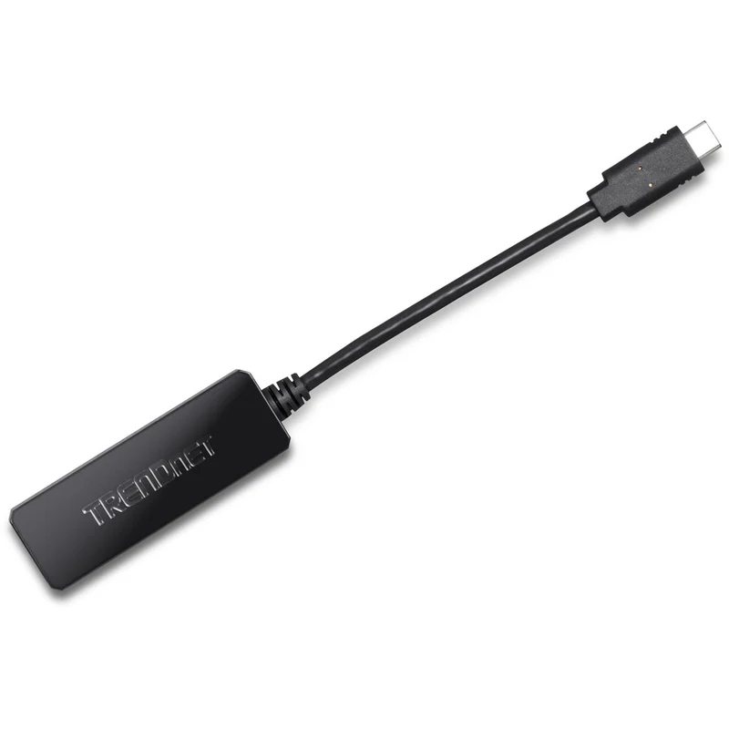 Adaptateur réseau filaire TRENDnet USB Type-C vers Gigabit Ethernet LAN pour Windows et Mac ; Compatible avec Windows 10 ; et Mac OS X 10.6 et supérieur ; Économie d'énergie; longueur de 5 pouces ; TUC-ETG TUC-ETG