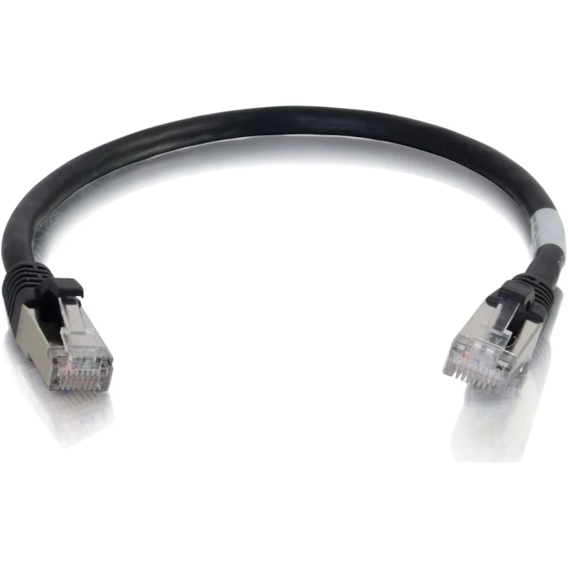Câble de raccordement réseau blindé anti-accrocs Cat2 C6G 6 pouces (STP) - Noir 00981