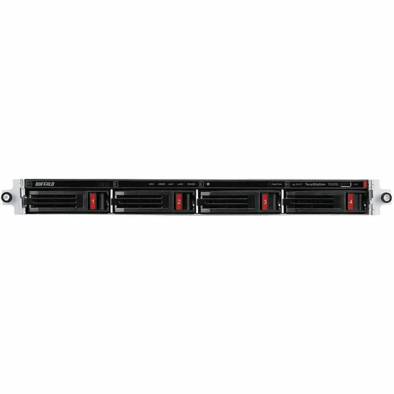 BUFFALO TeraStation 3430RN NAS à 2 baies partiellement rempli, montage en rack, disque dur 4 To (2 x 2 To) inclus, iSCSI 2.5 GBE, conforme TAA TS3430RN0402