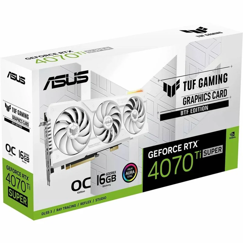 Carte graphique TUF NVIDIA GeForce RTX 4070 Ti SUPER - 16 Go GDDR6X TUF-RTX4070TIS-O16G-BTF-W