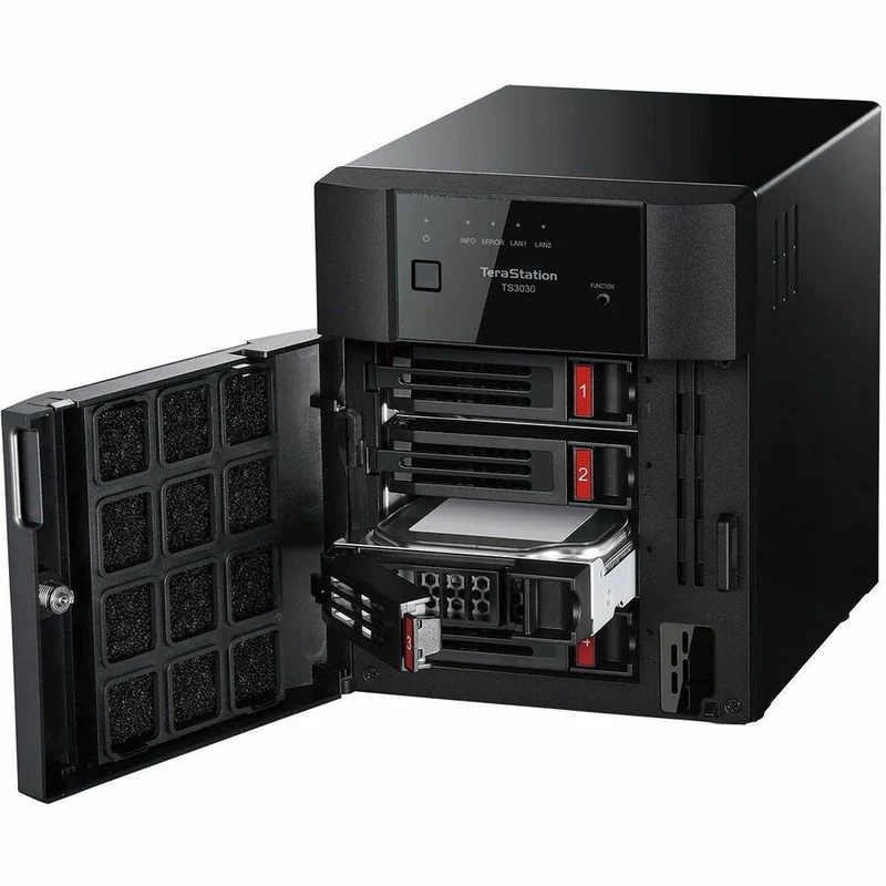 NAS de bureau BUFFALO TeraStation 3230DN à 2 baies, disque dur 16 To (2 x 8 To) inclus, iSCSI 2.5 GBE, conforme TAA TS3230DN1602