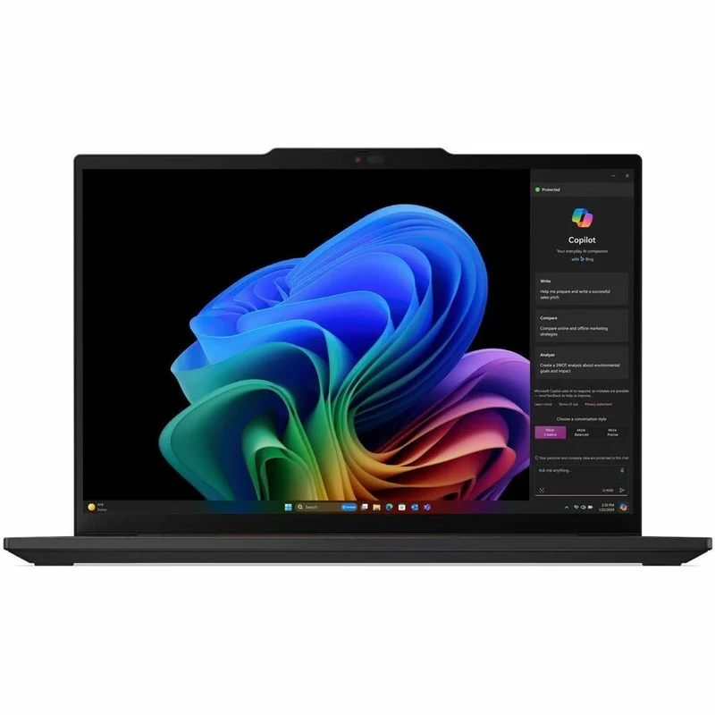 Ordinateur portable Lenovo ThinkPad T14s Gen 6 21N1002DCA 14" (355.60 mm) Copilot+ - WUXGA - Qualcomm Snapdragon X1P-42-100 - 16 Go - SSD 512 Go - Clavier français - Noir 21N1002DCA