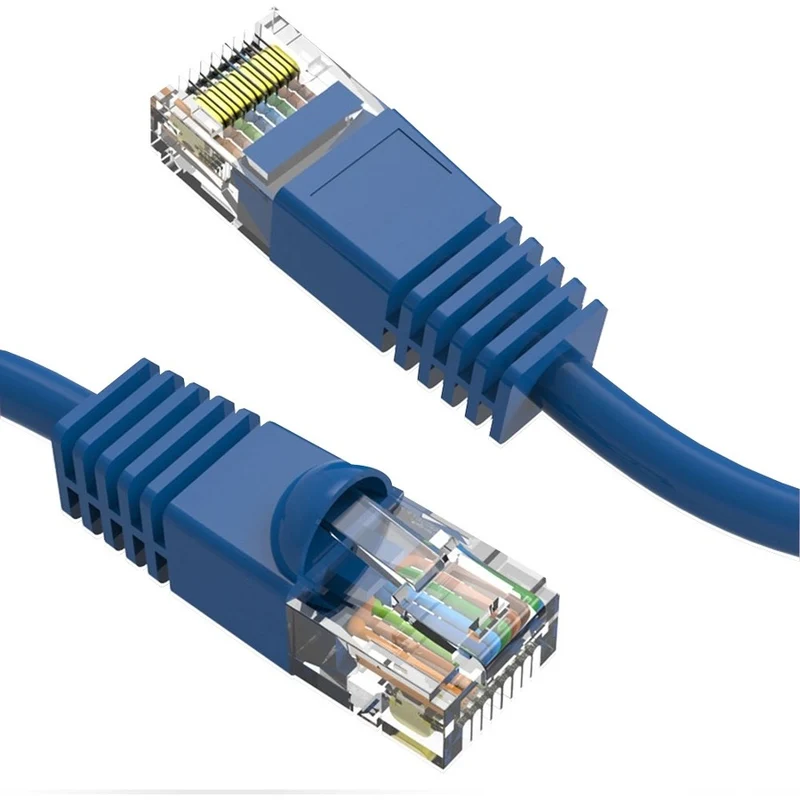 Câble de raccordement Axiom 18 pouces CAT6 UTP 550 MHz avec gaine moulée anti-accroc (bleu) C6MB-B18IN-AX