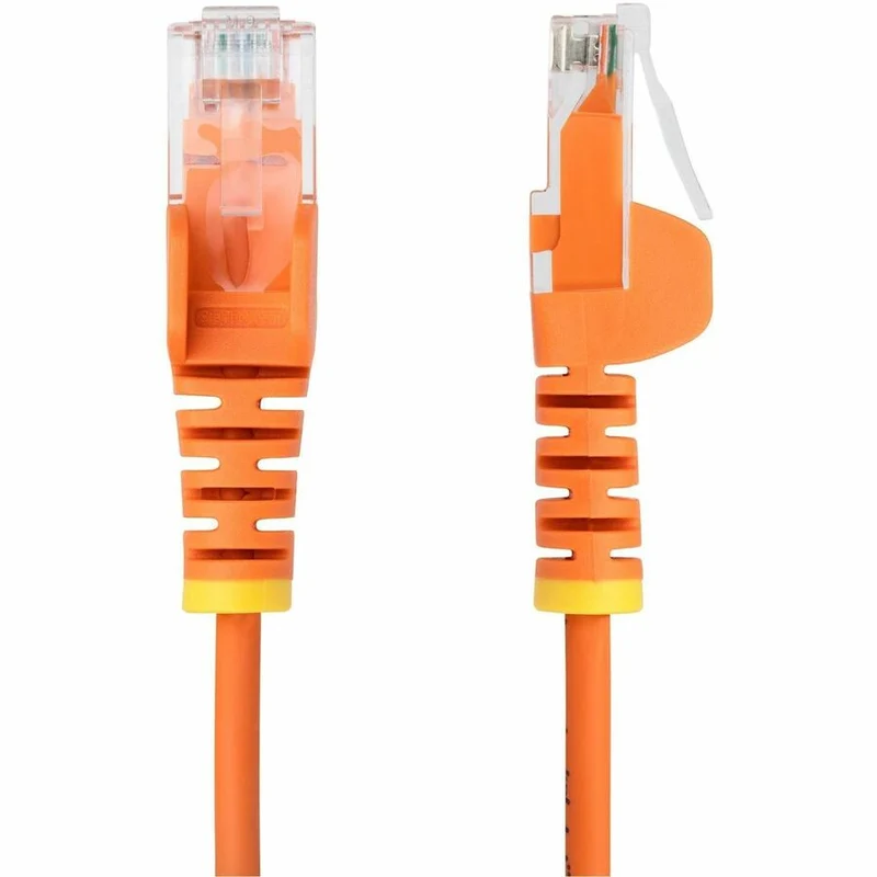 Câble Ethernet CAT5 fin orange de 6 m de StarTech.com, RJ45 fin sans accroc, UTP, LSZH, cuivre nu 28 AWG, cordon de raccordement réseau fin, testé Fluke N6PAT5ORS
