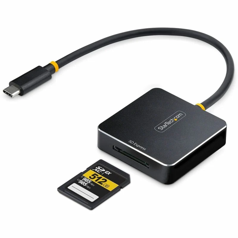 StarTech.com Lecteur de cartes SD Express USB-C, lecteur de cartes mémoire USB 3.2 (10 Gbit/s) portable, adaptateur USB Type-C vers Secure Digital 7.1 1B-USB-C-SDE-ADAPTER