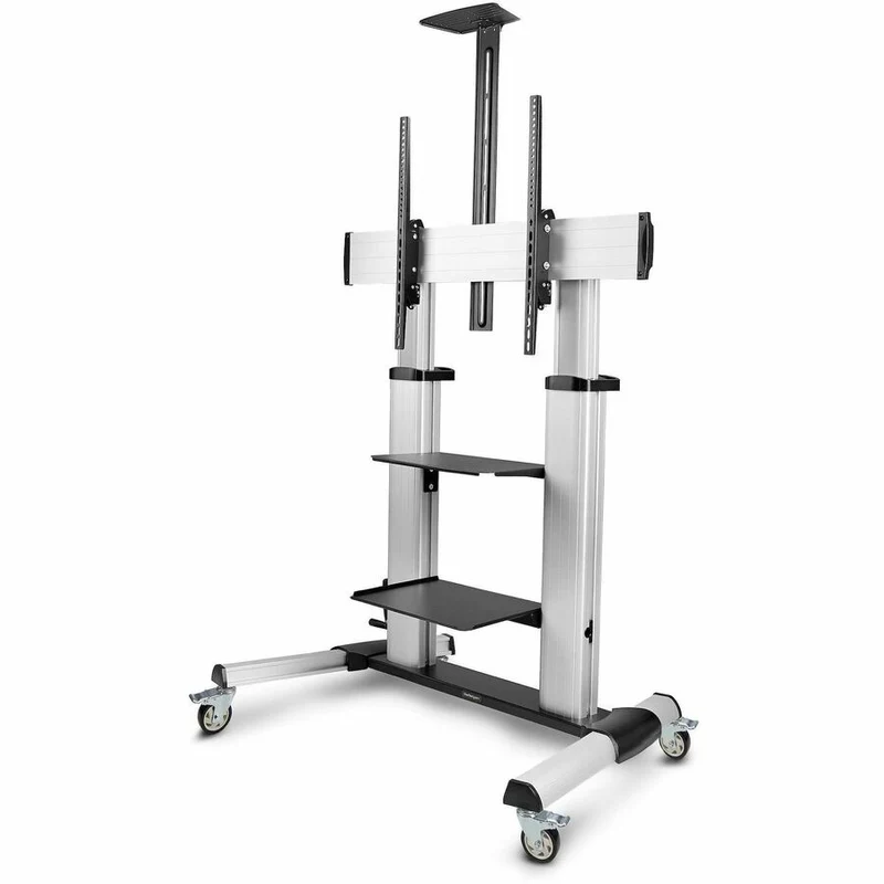 StarTech.com Support TV sur roulettes pour écrans plats de 60 à 100 pouces et 220 lb, support mobile à hauteur réglable pour chariot/support portable 1110C-MOBILE-TV-CART