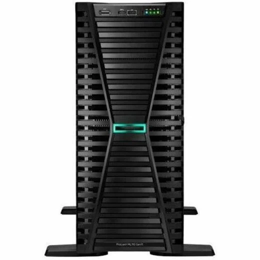 Serveur tour HPE ProLiant ML110 G11 4.5U - 1 x Intel Xeon Bronze 3408U 1.80 GHz - 16 Go de RAM - Disque dur 4 To - (1 x 4 To) Configuration du disque dur - Contrôleur Serial ATA P55534-001