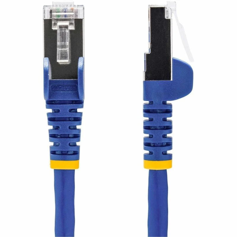 Câble Ethernet CAT6 bleu StarTech.com de 8 cm, RJ45 anti-accroc, 25G/40G 2000 MHz, PoE 100 W, S/FTP, cuivre nu pur 26 AWG, cordon de raccordement réseau LSZH NLBL-6IN-CAT8-PATCH