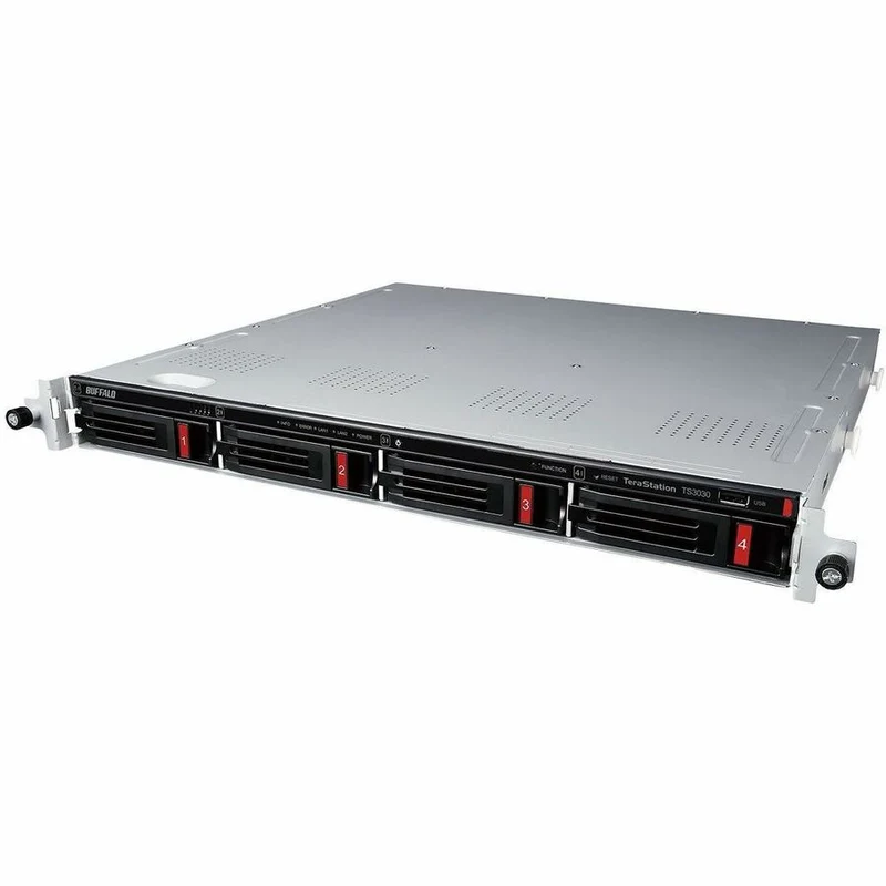 BUFFALO TeraStation 3430RN NAS à 4 baies en rack 32 To (4 x 8 To) Disque dur inclus 2.5 GBE iSCSI conforme TAA TS3430RN3204