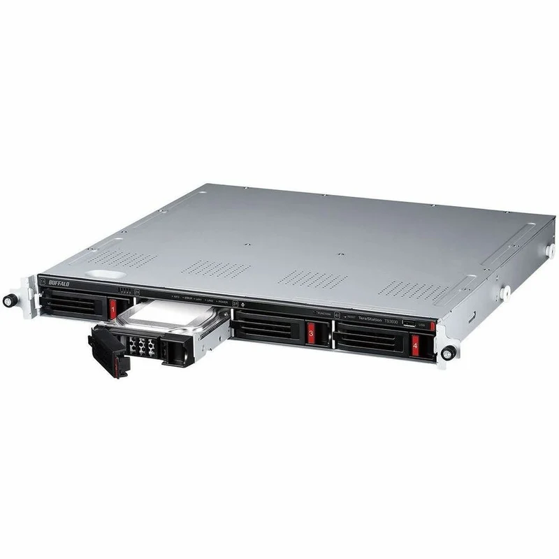 BUFFALO TeraStation 3430RN NAS à 4 baies en rack 32 To (4 x 8 To) Disque dur inclus 2.5 GBE iSCSI conforme TAA TS3430RN3204