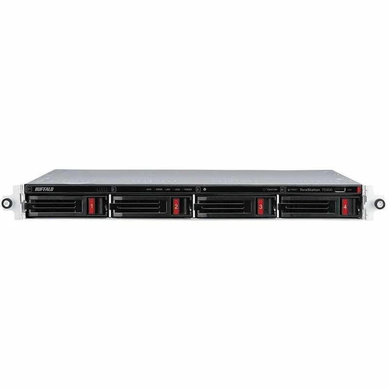 BUFFALO TeraStation 3430RN NAS à 4 baies en rack 32 To (4 x 8 To) Disque dur inclus 2.5 GBE iSCSI conforme TAA TS3430RN3204