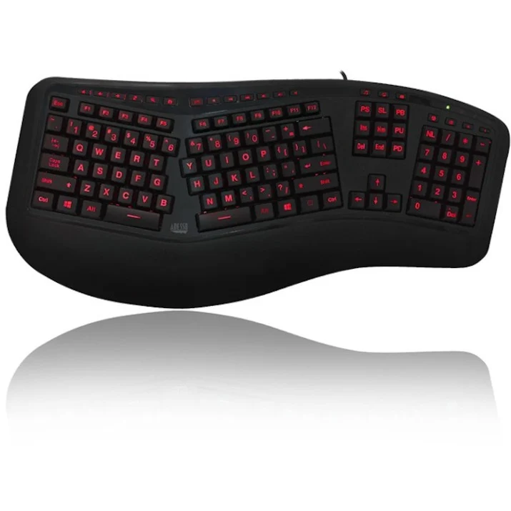 Clavier ergonomique rétroéclairé couleur Adesso AKB-150EB-FR AKB-150EB-FR