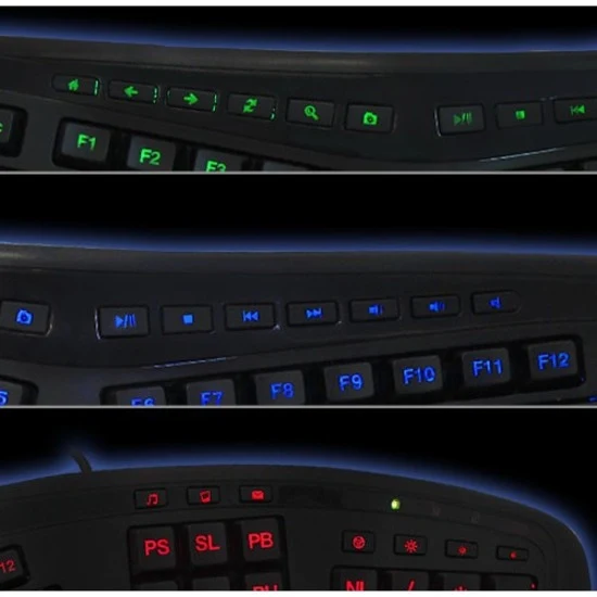 Clavier ergonomique rétroéclairé couleur Adesso AKB-150EB-FR AKB-150EB-FR