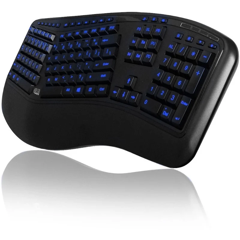 Clavier ergonomique rétroéclairé couleur Adesso AKB-150EB-FR AKB-150EB-FR