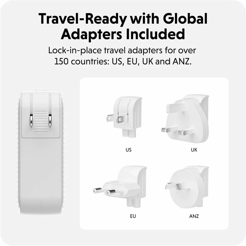 Chargeur de voyage USB-C GaN Hyper HyperJuice 100 W avec 4 ports HJ1002WHWWGL