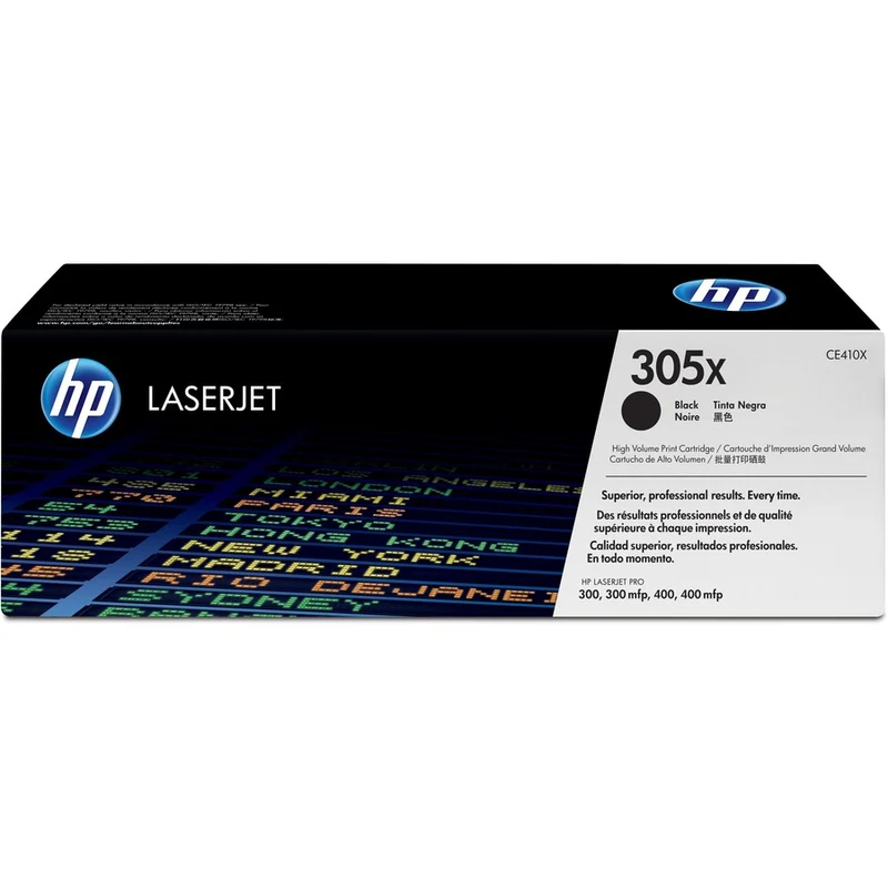 Cartouche de toner laser d'origine HP 305X (CE410X) - Paquet unique - Noir - 1 unité CE410X