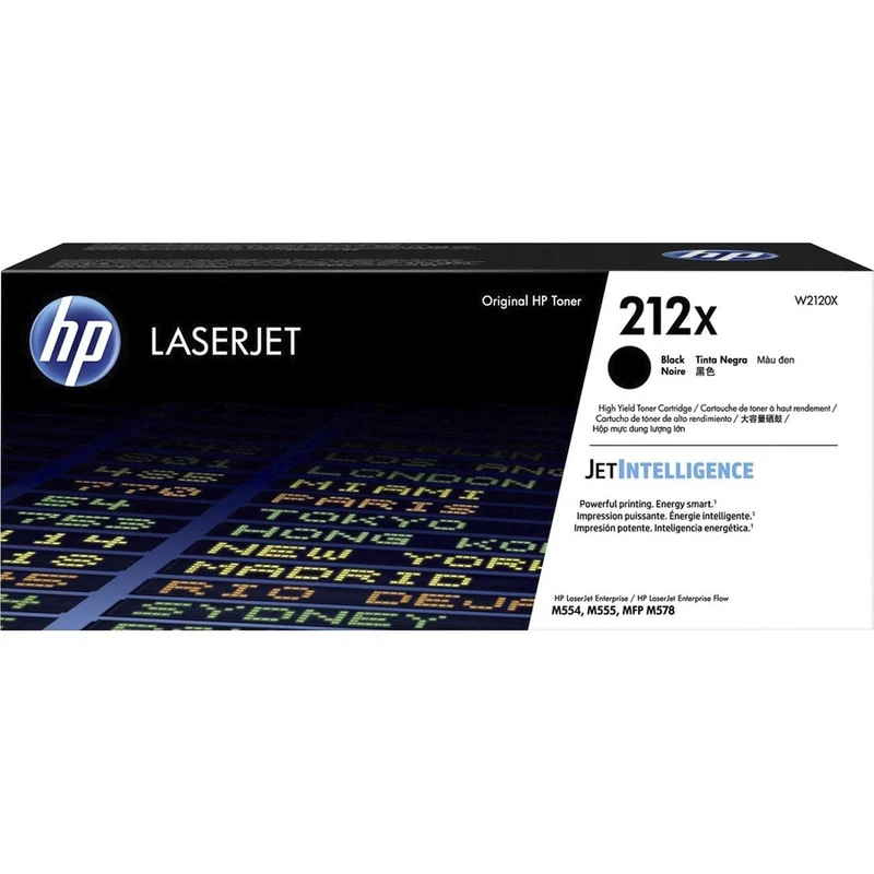 Cartouche de toner laser HP 212X d'origine à haut rendement - Noir - 1 unité W2120X