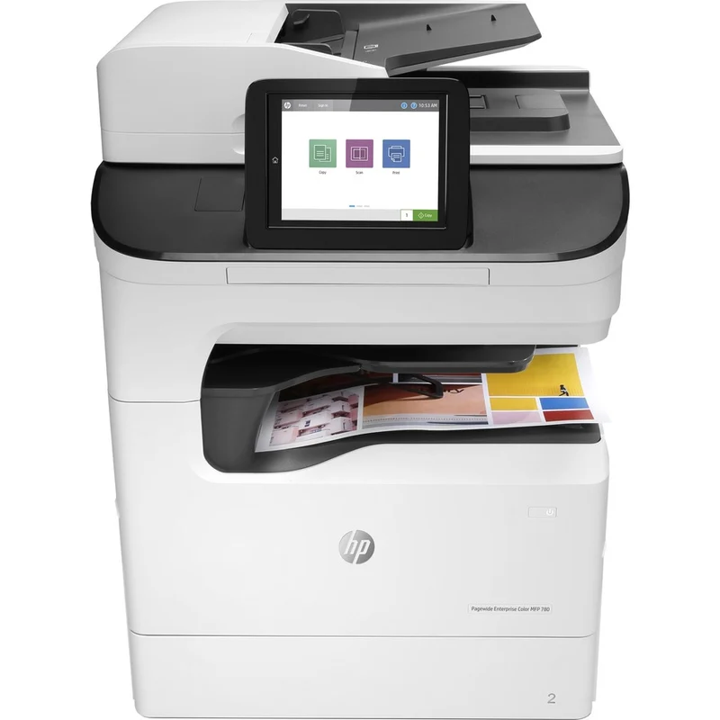 Imprimante multifonction HP PageWide 780dns Page Wide Array - Copieur/Scanner couleur - Impression monochrome/couleur 65 ppm - Impression 2400 x 1200 - Impression recto verso automatique - 100000 650 pages par mois - 600 feuilles d'entrée - Scanner couleur - 7 numérisation optique - Gigabit Ethernet J10Z1A#BXNUMXH