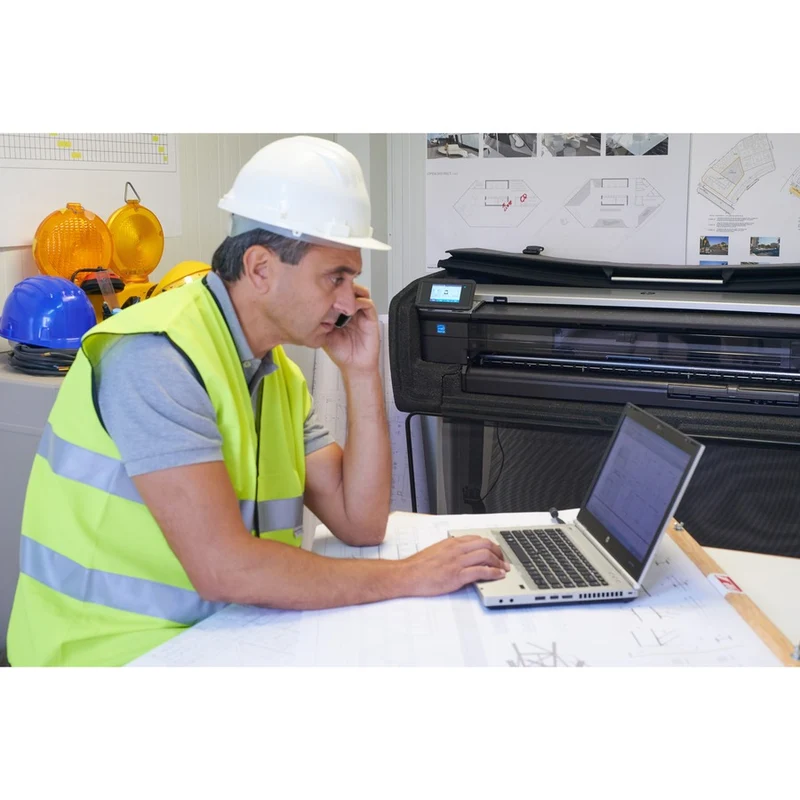 Imprimante grand format à jet d'encre HP Designjet T830 - Largeur d'impression 36" - Couleur F9A30D#B1K