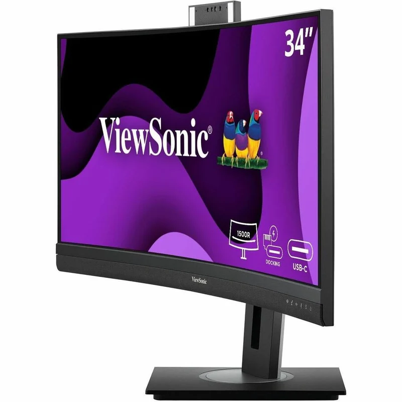 Moniteur LED incurvé UW-QHD avec webcam de 3457" (34 mm) ViewSonic VG863.60CV - 21:9 - Noir VG3457CV