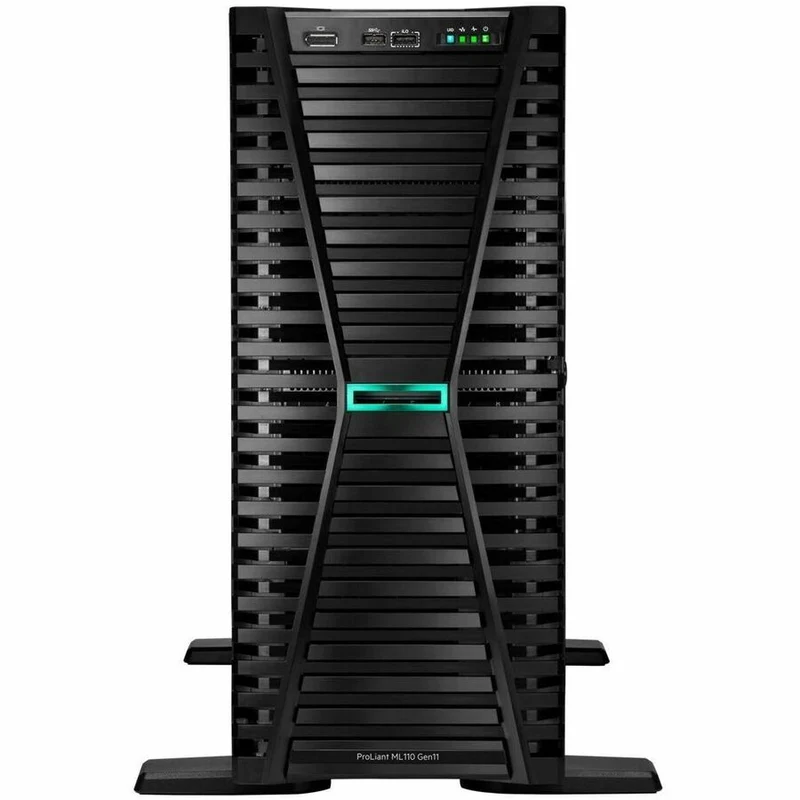 Serveur tour HPE ProLiant ML110 G11 4.5U - 1 x Intel Xeon Silver 4510 2.40 GHz - 32 Go RAM - 4 To HDD - Contrôleur Serial ATA P75329-005