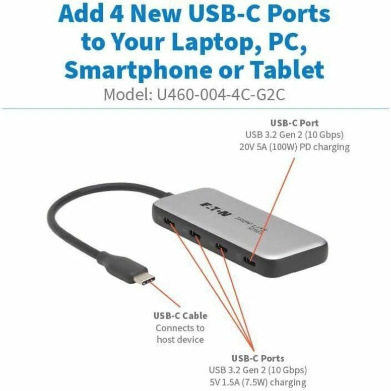 Hub USB Tripp Lite par Eaton U460-004-4C-G2C U460-004-4C-G2C
