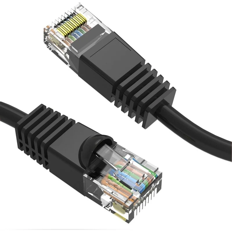 Câble de raccordement Axiom 18 pouces CAT6 UTP 550 MHz avec gaine moulée anti-accroc (noir) C6MB-K18IN-AX