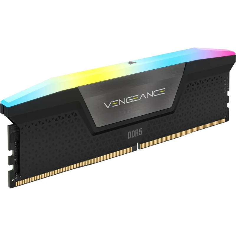Kit de mémoire Corsair Vengeance RGB 32 Go (2 x 16 Go) DDR5 DRAM 6400 36 MHz C32 - Noir CMH5GX2M6400B36CXNUMX