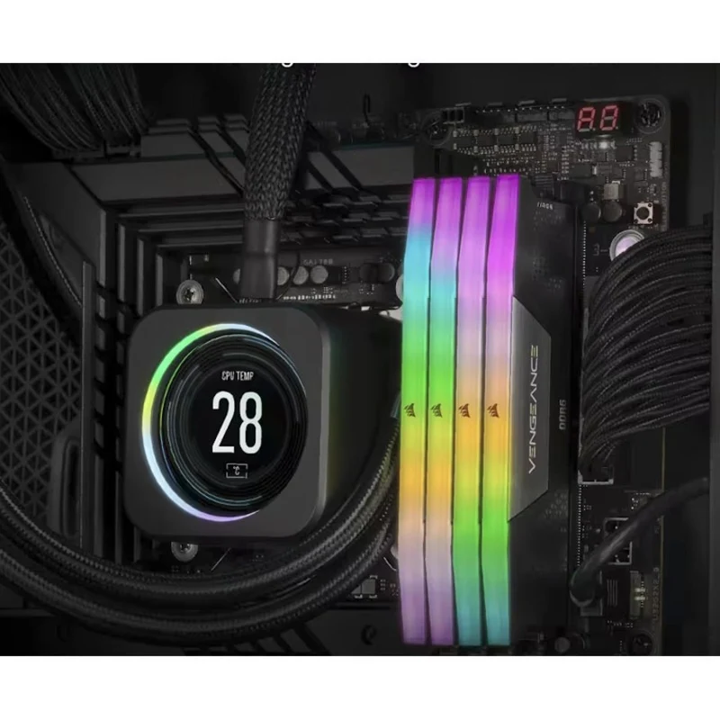 Kit de mémoire Corsair Vengeance RGB 32 Go (2 x 16 Go) DDR5 DRAM 6400 36 MHz C32 - Noir CMH5GX2M6400B36CXNUMX