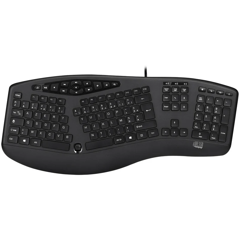 Clavier de bureau ergonomique USB Adesso TruForm Media 160 AKB-160UB-FR
