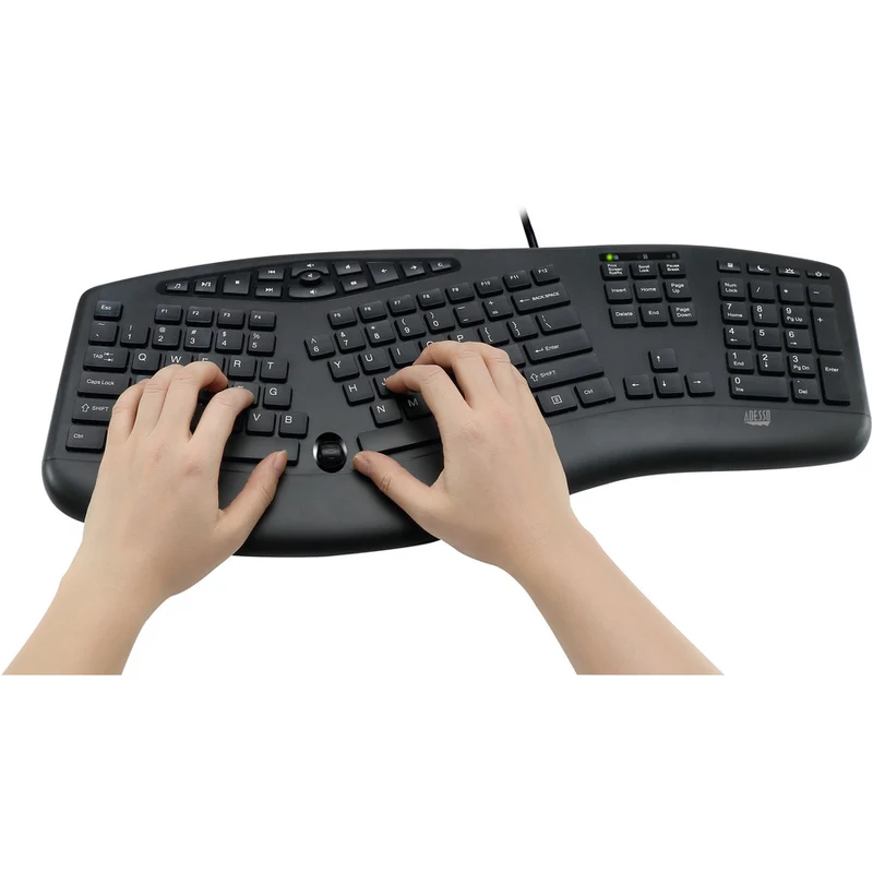 Clavier de bureau ergonomique USB Adesso TruForm Media 160 AKB-160UB-FR