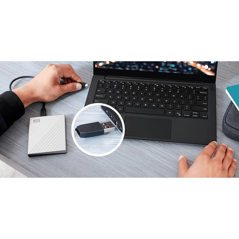 Disque dur portable WD My Passport Ultra WDBPMV0050BSL 5 To - Externe - Argent WDBPMV0050BSL-WESN