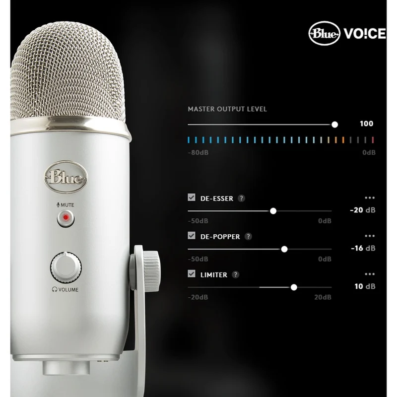 Microphone à condensateur filaire Blue Yeti 988-000103