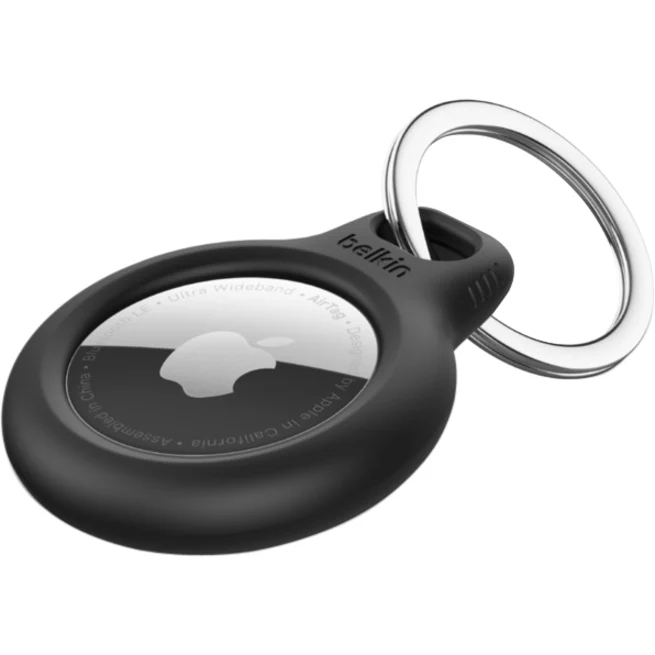 Support sécurisé Belkin avec porte-clés pour AirTag F8W973BTBLK