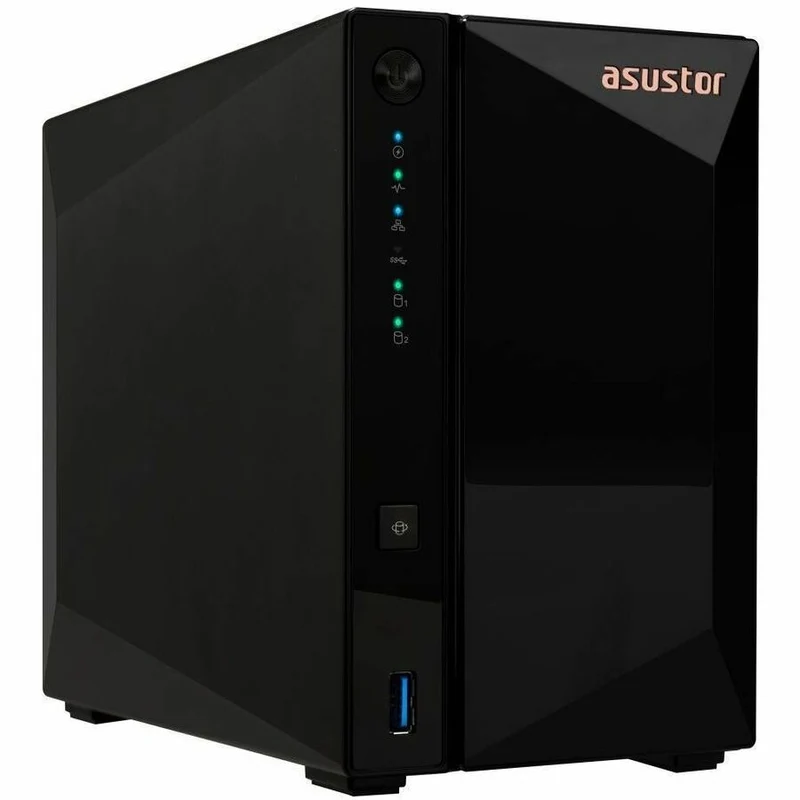 Asustor Drivestor 2 Pro Gen2 AS3302T v2, boîtier NAS 2 baies pour stockage réseau, 1.7 GHz Quad-Core, port 2.5 GbE, 2 Go de RAM DDR4, stockage en réseau pour le stockage en cloud (sans disque) AS3302T V2