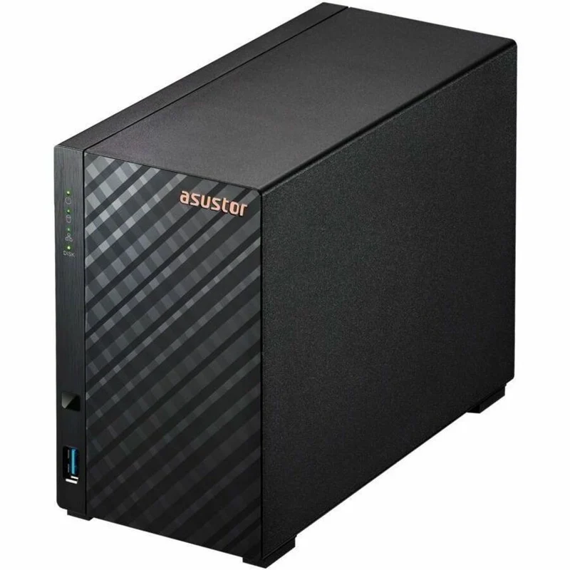 Asustor Drivestor 2 Lite AS1102TL, boîtier NAS 2 baies pour stockage réseau, 1.7 GHz Quad Core, port 1 GbE, 1 Go de RAM DDR4, stockage en réseau pour le stockage en cloud (sans disque) AS1102TL