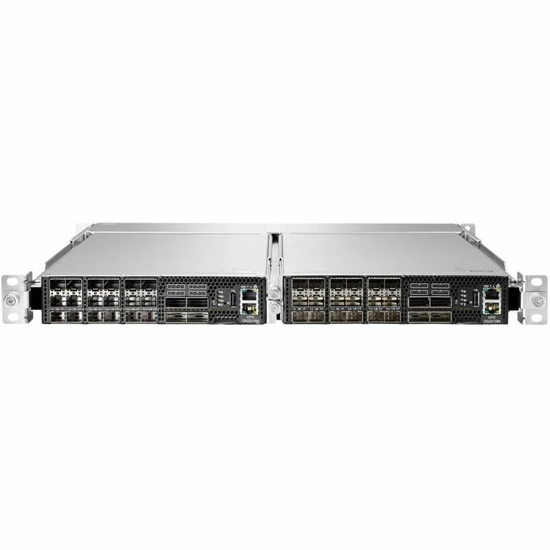 Commutateur demi-largeur HPE 25GbE 18SFP28 4QSFP28 alimentation vers connecteur flux d'air SN2010M avec NVIDIA Cumulus S2T75A