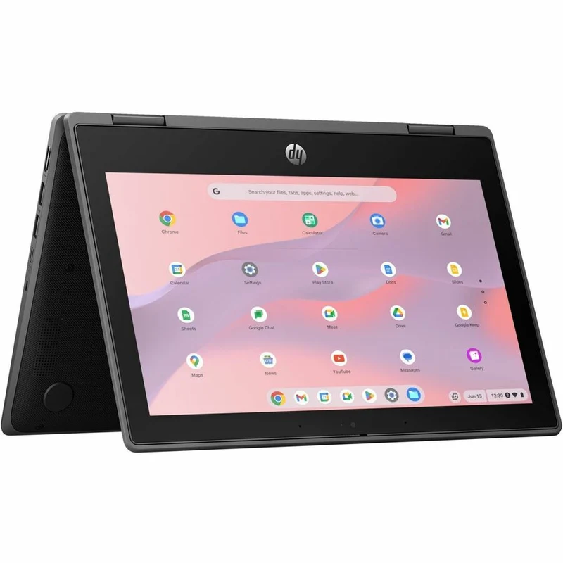 Chromebook convertible 360 en 5 robuste à écran tactile HP Fortis x11.6 G2 1" - HD - Intel N-Series N100 - 8 Go - Mémoire flash 64 Go - Clavier bilingue - Jack Black 9R397UT#ABL