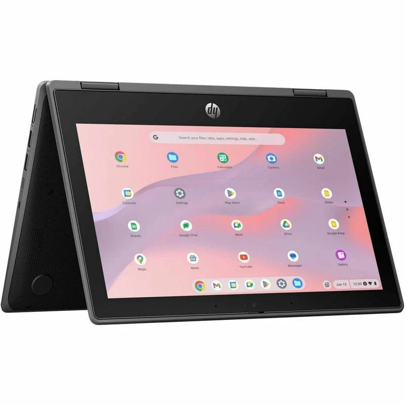 Chromebook convertible 360 en 5 robuste à écran tactile HP Fortis x11.6 G2 1" - HD - Intel N-Series N100 - 8 Go - Mémoire flash 64 Go - Clavier bilingue - Jack Black 9R397UT#ABL